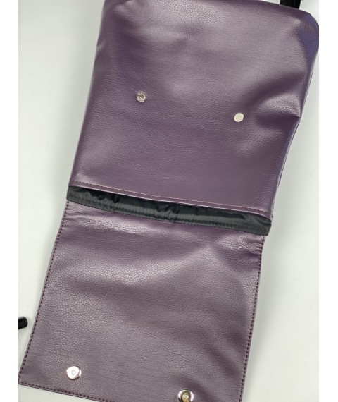Kleiner Herrenrucksack aus violettem Kunstleder