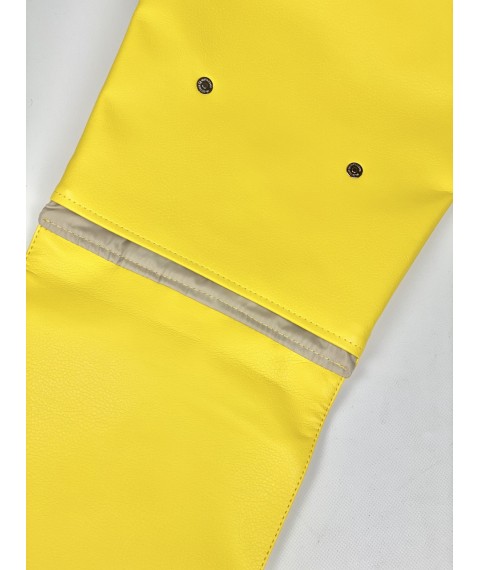 Yellow men's eco-leather backpack
