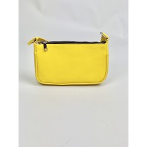 Yellow women's handbag eco-leather