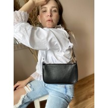 Black eco-leather bag for women