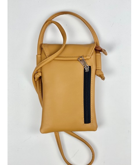 Damen Clutch Bag für Telefon mit Schloss an einem langen verstellbaren Griff gelb
