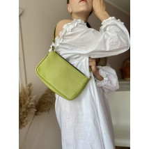 Light green bag mini women's eco-leather
