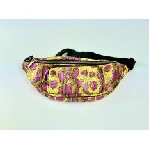 Belt bag banana women's medium urban waterproof eco-leather purple