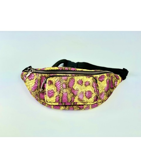 Belt bag banana women's medium urban waterproof eco-leather purple