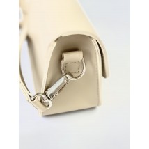 Small beige women's bag made of eco-leather FUx3