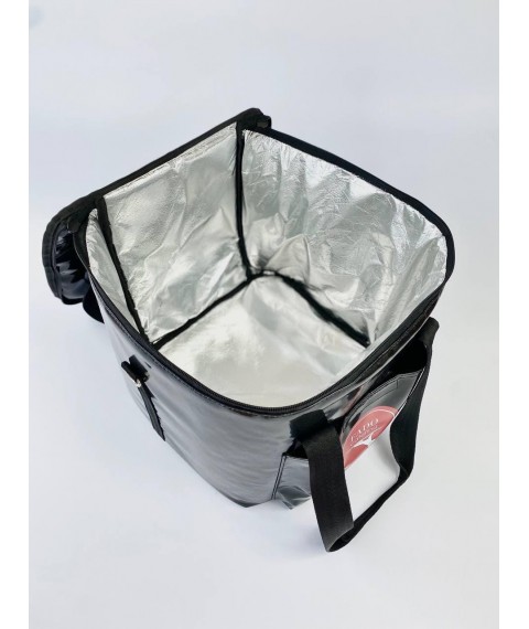 THERMO BAG FOR CATERING FOOD DELIVERY BLACK WITH LOGO