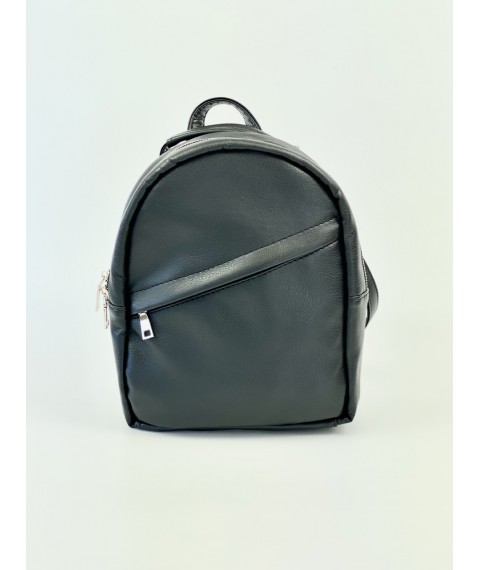 Black backpack-bag female eco-leather RM1x22