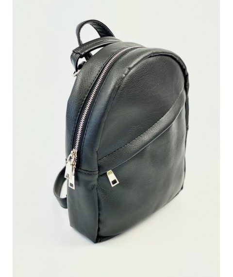 Schwarzer Rucksack-Tasche weibliches ?ko-Leder RM1x22