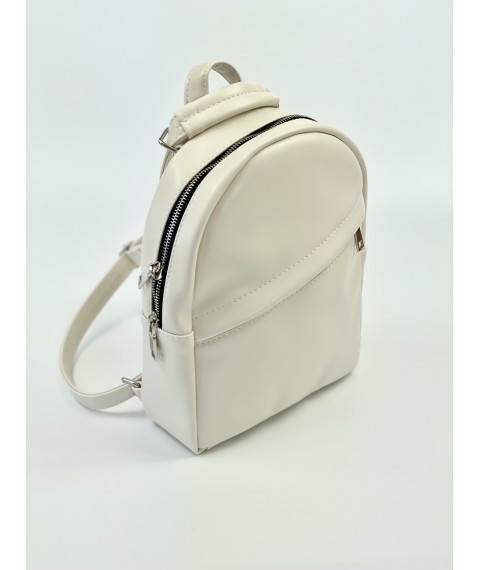 Backpack-bag female small urban waterproof eco-leather milk lacoste RM1x10