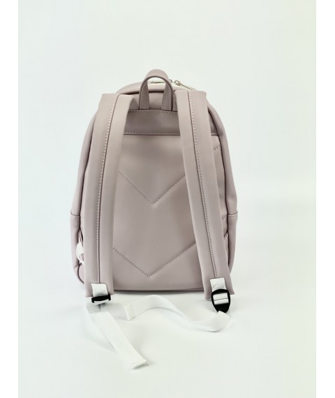 Classic women's backpack made of eco-leather lilac M2x17