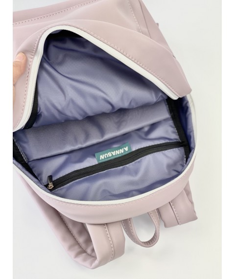 Женский рюкзак классический из экокожи сиреневый M2x17
