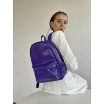 Женский рюкзак классический ортопедический из экокожи фиолетовый M2