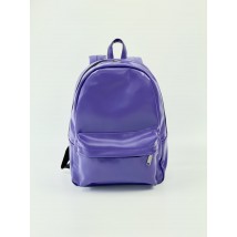 Women's backpack classic orthopedic made of eco-leather purple M2