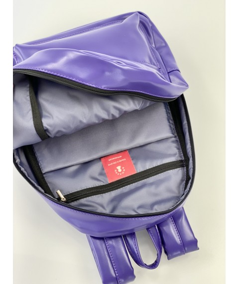 Женский рюкзак классический ортопедический из экокожи фиолетовый M2x9