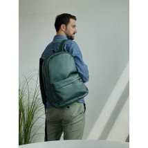Men's briefcase green imitation leather