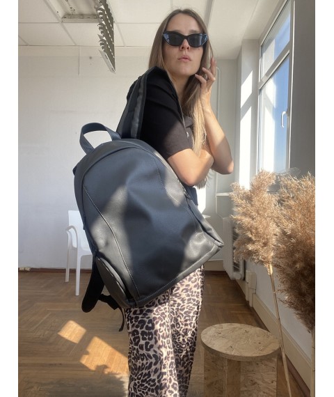 Рюкзак серый женский городской с ортопедической спинкой из экокожи  "Пегас M9"