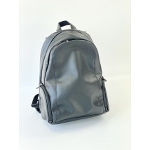 Большой черный мужской рюкзак с ортопедической спинкой из экокожи  "Пегас M9"