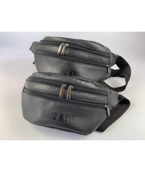 Tailoring of fanny packs of bananas with the logo of the eco-leather campaign