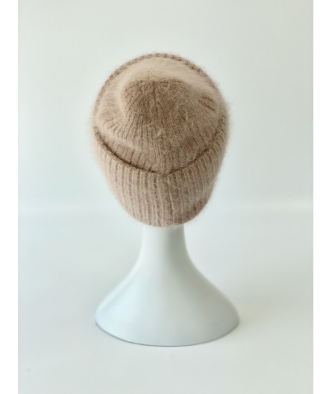Women's angora powdery winter hat with fleece lining "Veritate ND"