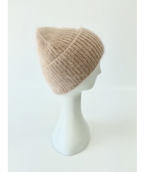 Women's angora powdery winter hat with fleece lining "Veritate ND"