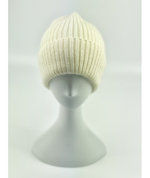 Dairy women's hat with angora collar winter