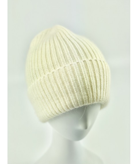 Dairy women's hat with angora collar winter