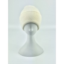 Dairy women's hat with a double collar made of angora winter