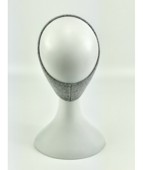 Gray angora headband for women
