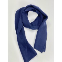 Ангоровый классический женский синий шарф