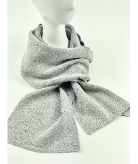 Ангоровый классический женский серый шарф