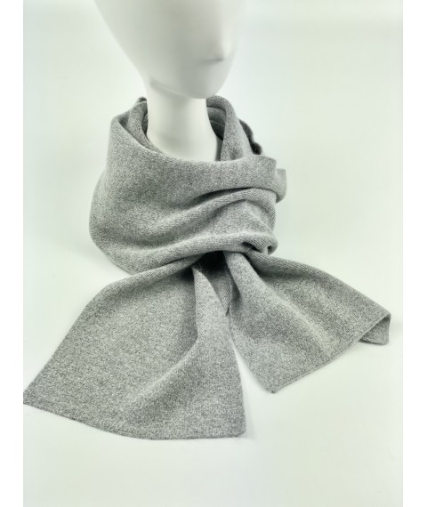 Ангоровый классический женский серый шарф