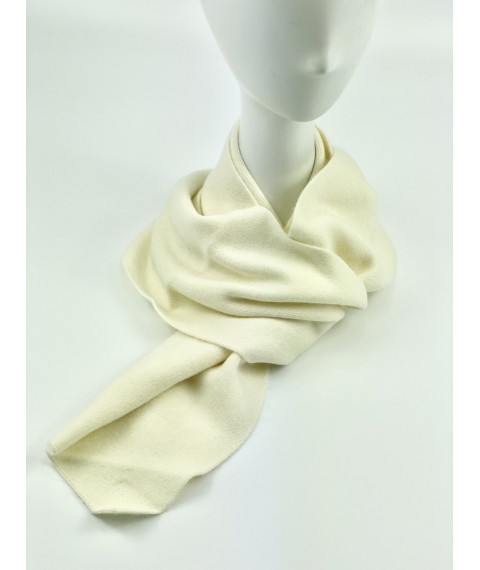 Ангоровый классический женский молочный шарф