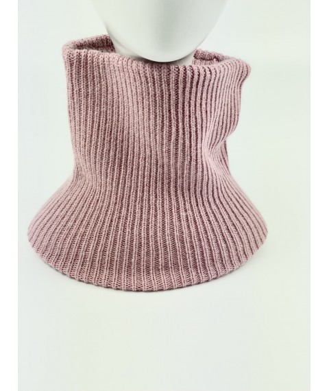 Warm scarf-buff for women pink from angora