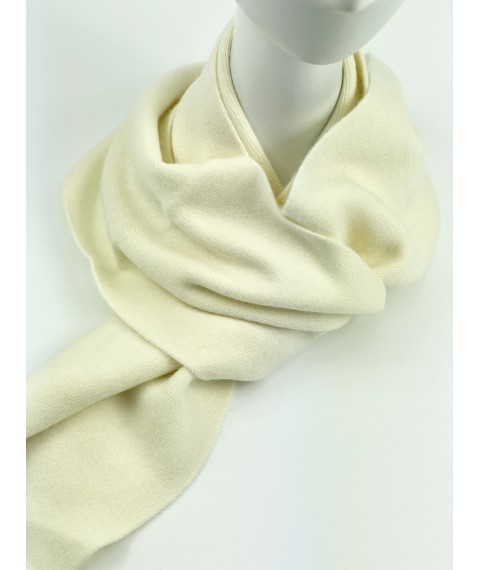 Ангоровый классический мужской белый шарф