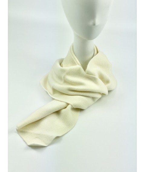 Ангоровый классический мужской белый шарф