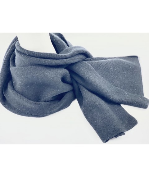 Angora classic men's black scarf