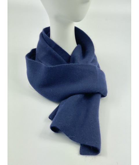 Ангоровый классический мужской синий шарф