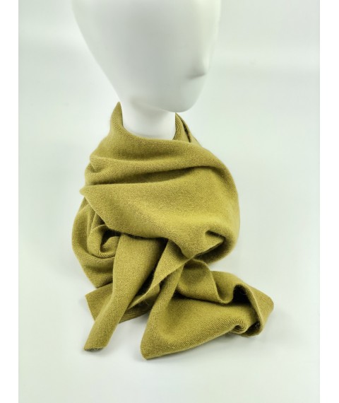 Ангоровый классический мужской оливковый шарф