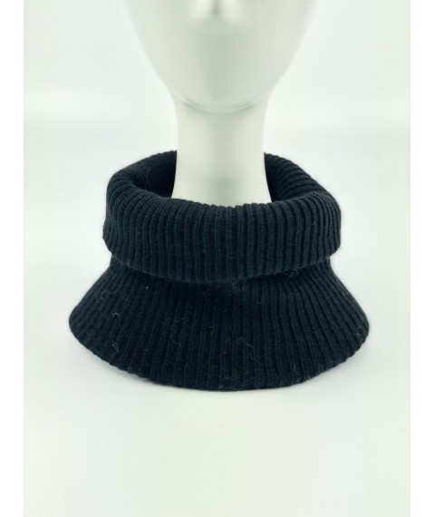 Winter scarf-pipe from angora black for men