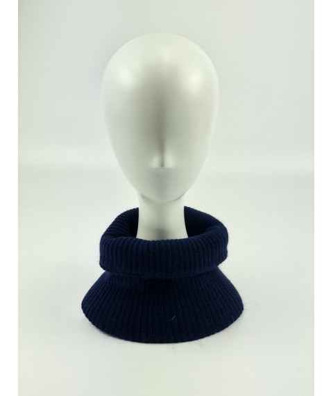 Winter scarf-pipe from angora blue for men