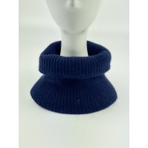 Зимний шарф-труба из ангоры синий мужской