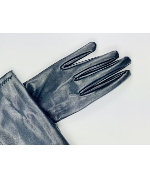 Women's gloves made of eco-leather black