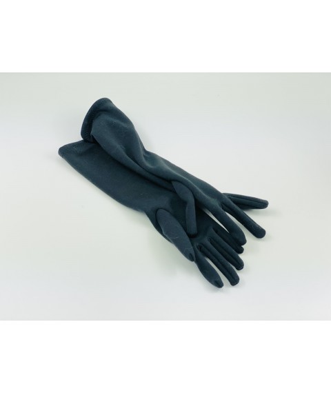 Women's gloves with black fur