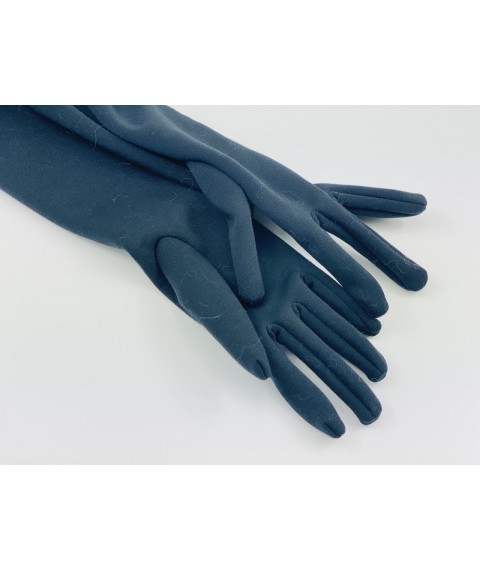 Women's gloves with black fur