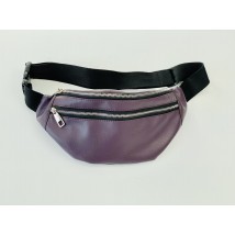 Фиолетовая женская сумка на пояс из экокожи