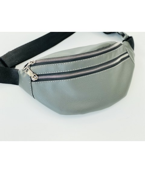 Graphite women's eco-leather belt bag