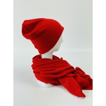 Red women's scarf from half-sherry