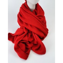 Red women's scarf from half-sherry