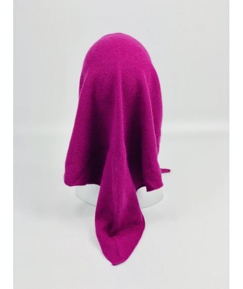 Warmer Damen Kopftuch-Schal aus Angora Beere-Crimson Winter