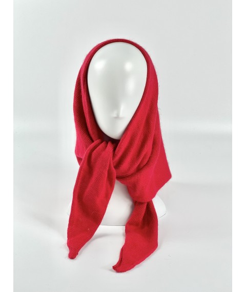 Women's scarf knitted red winter BKx17